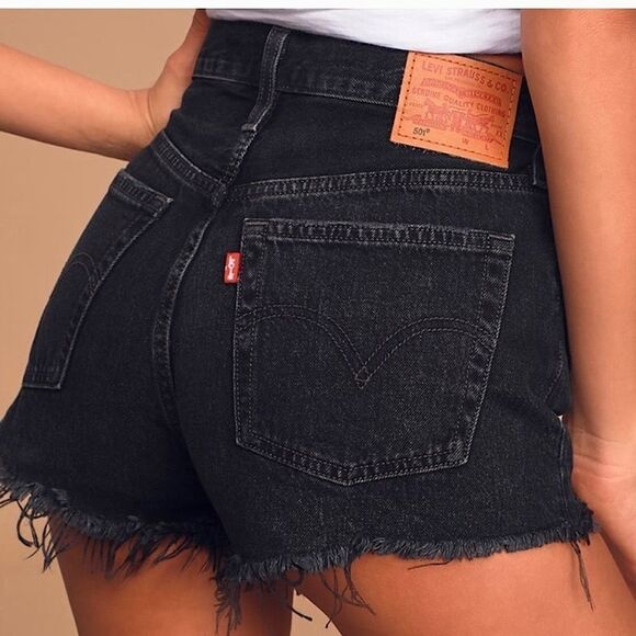 Levis 501 High Rise Cut Off Shorts - Picture 1 of 7